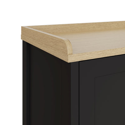 Lancaster 2 Door Shoe Bench Black – GFW, view 8