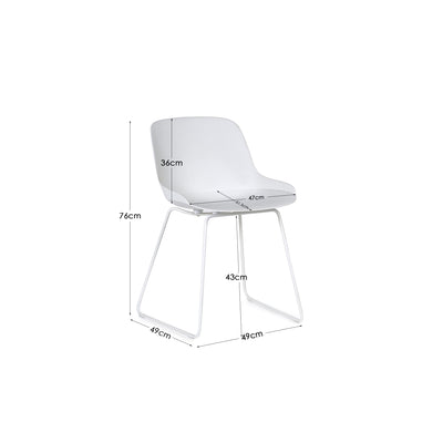 Rocco Chairs - White (Set of 2) – Julian Bowen, view 6