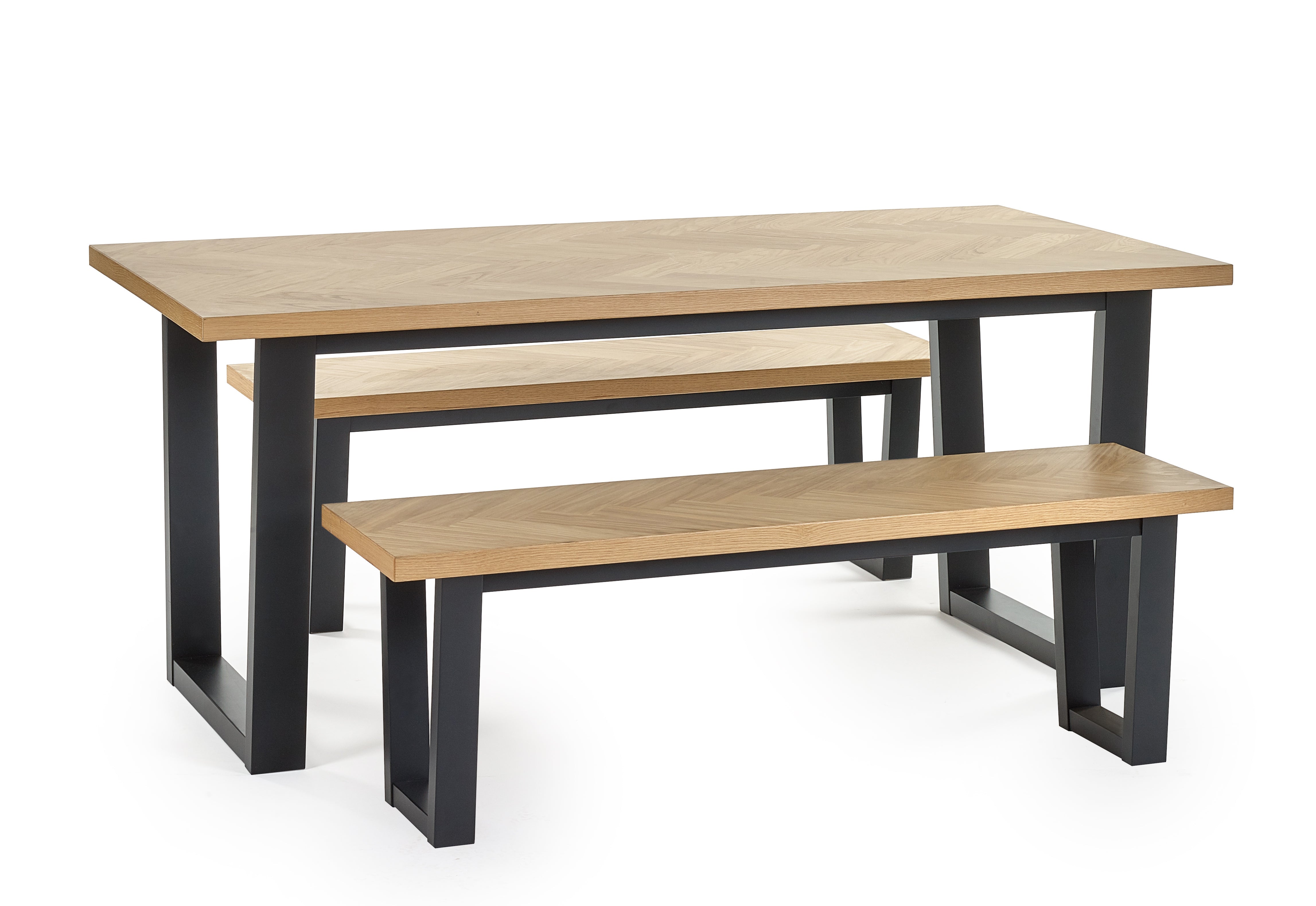 Hilton Dining Table and 2 Hilton Benches
