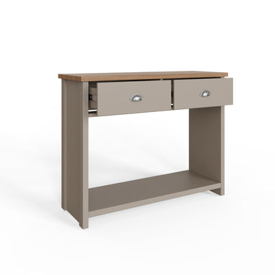 Lancaster Console Hall Table – Grey & Oak