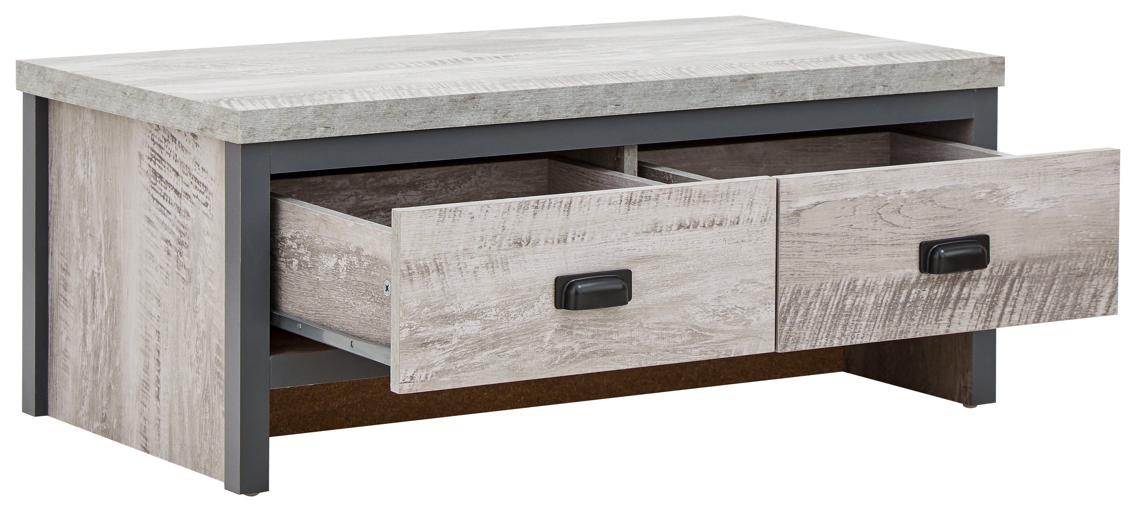 Boston 2 Drawer Coffee Table Grey – GFW, view 11