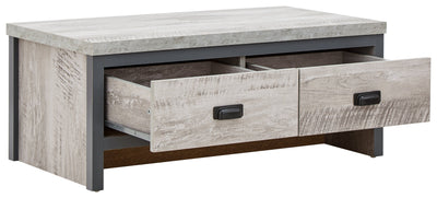 Boston 2 Drawer Coffee Table Grey – GFW, view 11