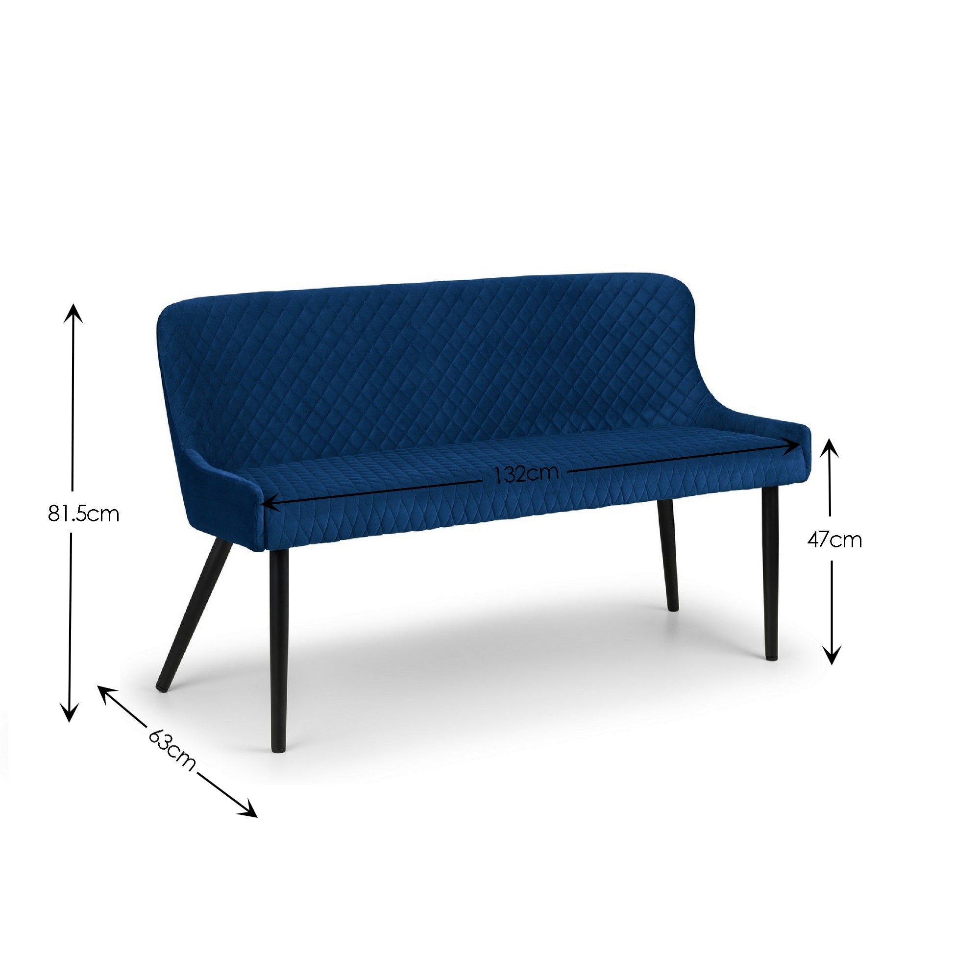 Como White High Gloss Table , 1 Blue Luxe High Bench and 2 Blue Luxe Chairs