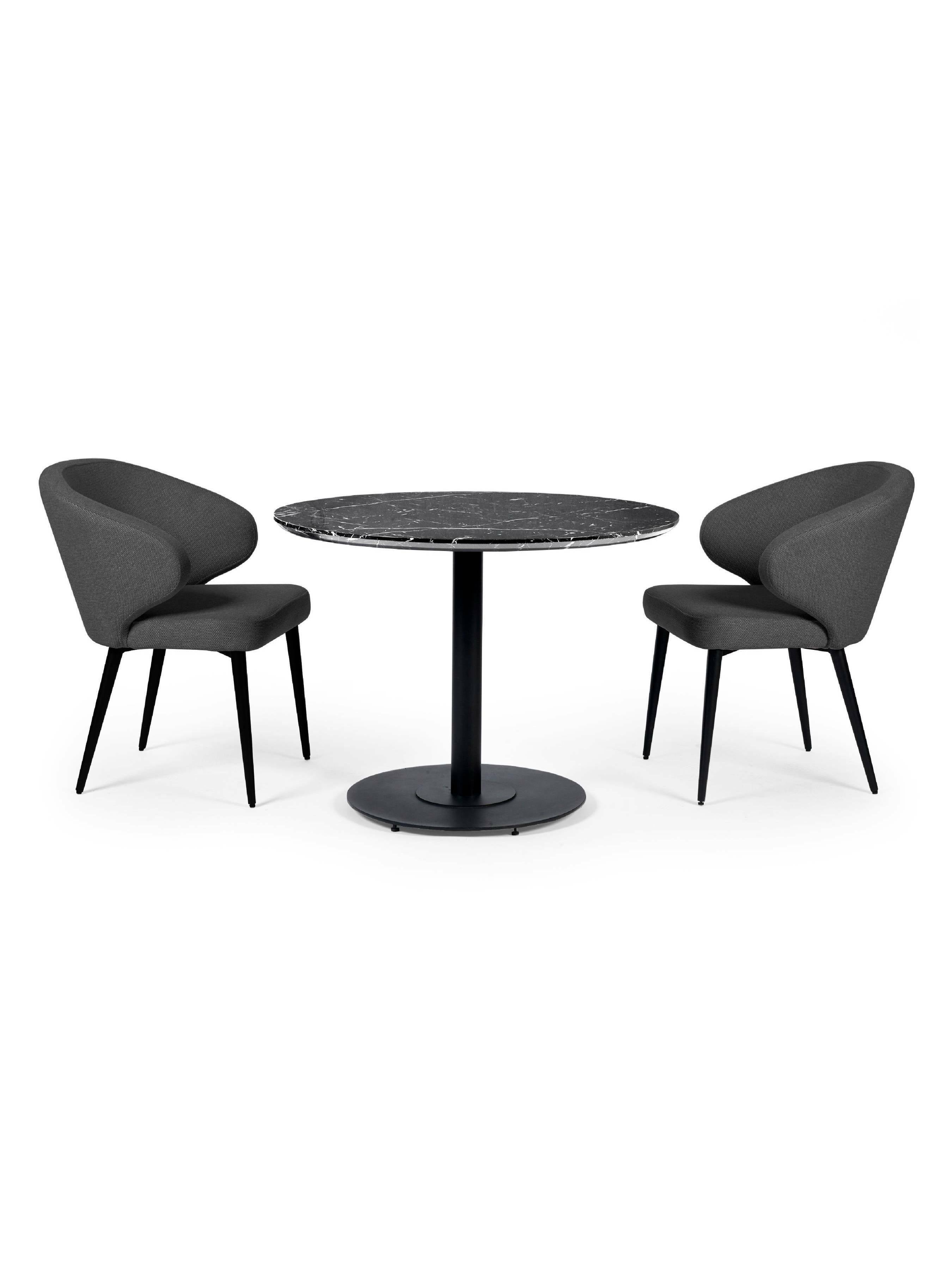 Marcus Mid Grey Fabric Dining Chairs (Set of 2) – Julian Bowen, view 10