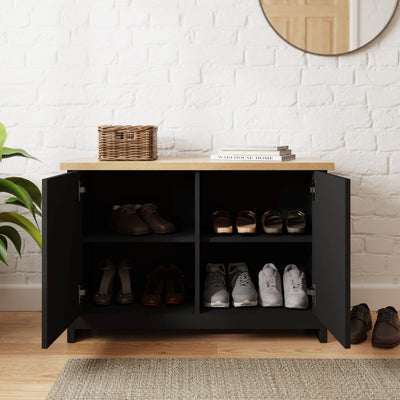 Lancaster Shoe Storage Black – GFW, view 3