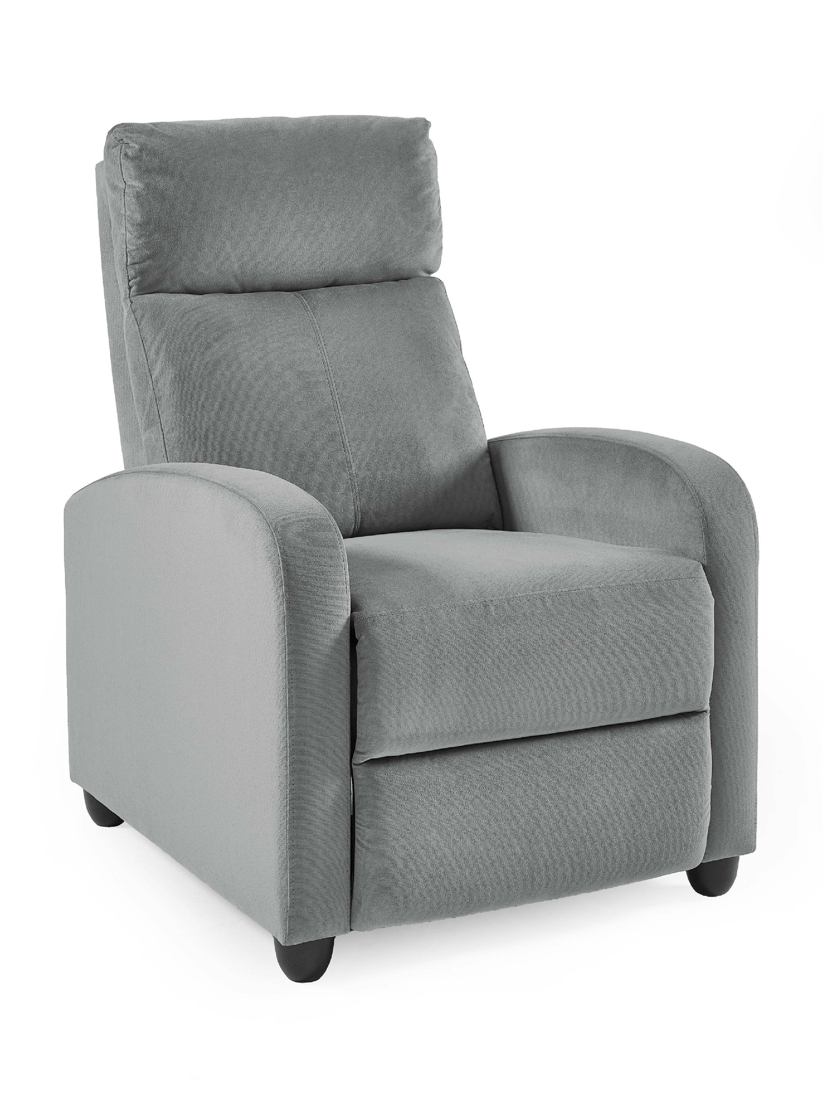 Vivo Grey Chenille Reclining Arm Chair – Julian Bowen