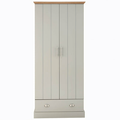 Kendal 2 Door 1 Drawer Wardrobe Grey – GFW
