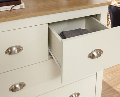Lancaster 2+2 Drawer Chest Cream – GFW, view 5