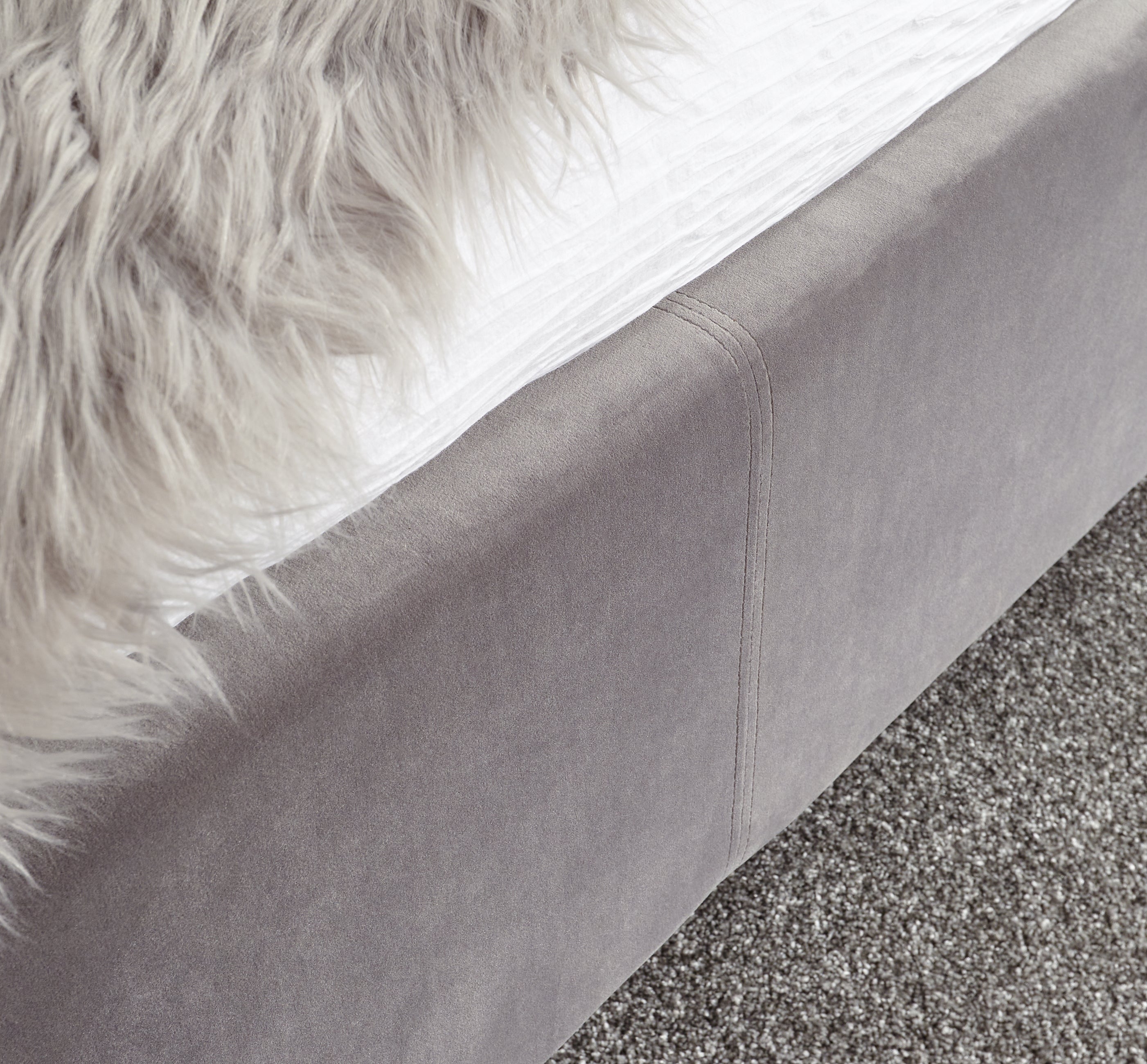 Pettine End Lift Ottoman Bed - Grey & Gold – GFW, view 8