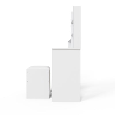 Eva Dressing Table With Stool White – GFW, view 14