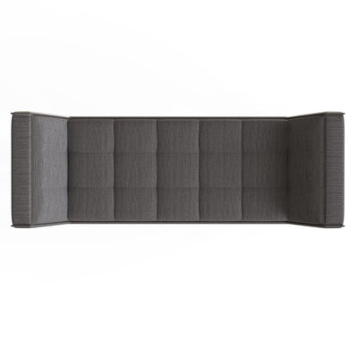 Milan Upholstered Bench Dark Grey Hopsack – GFW, view 7